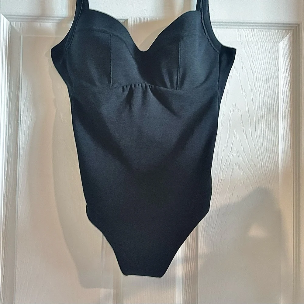 NWOT SHAN Black One Piece Swimsuit Size 10